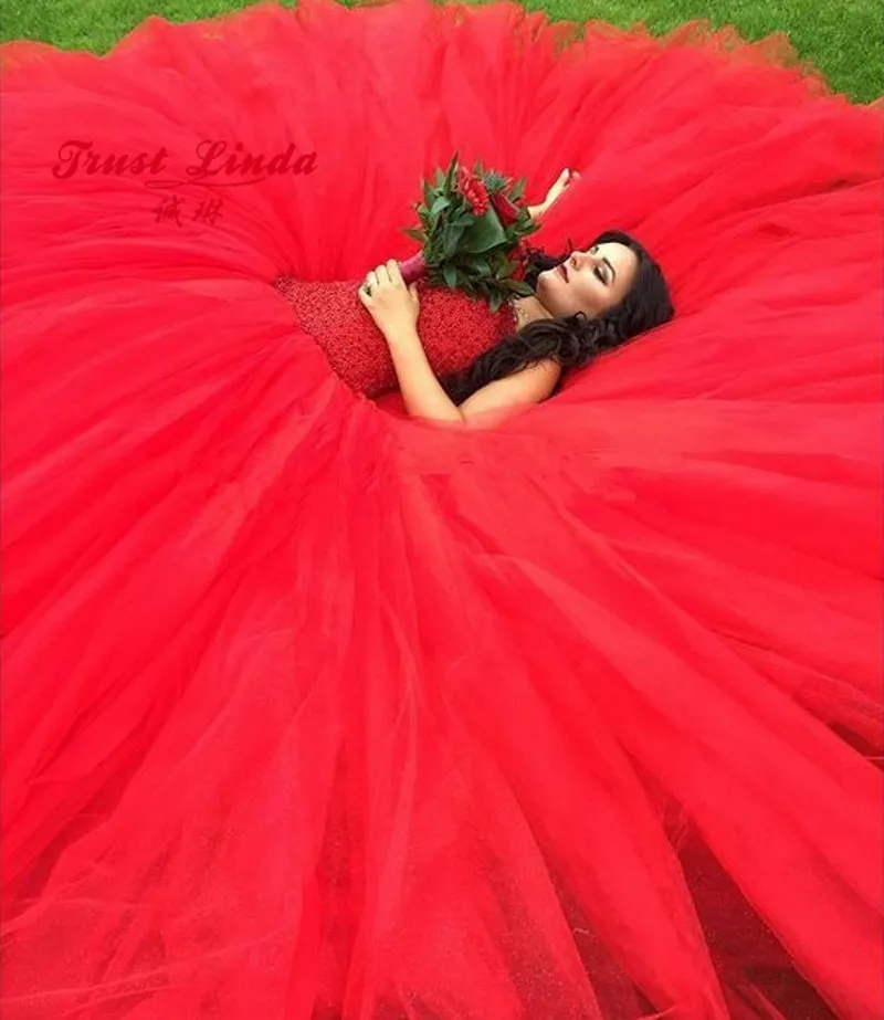 Vestido de novia rojo 2017, vestido de fiesta de Turquía, boda occidental, vestidos de novia, vestidos de boda, bata de mariage