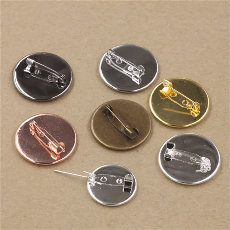 BoYuTet 50 Stuks 6 Kleuren 25 MM Ronde Cabochon Basisafstelling Broche Blank Bezel Lade Diy Sieraden Accessoires280O