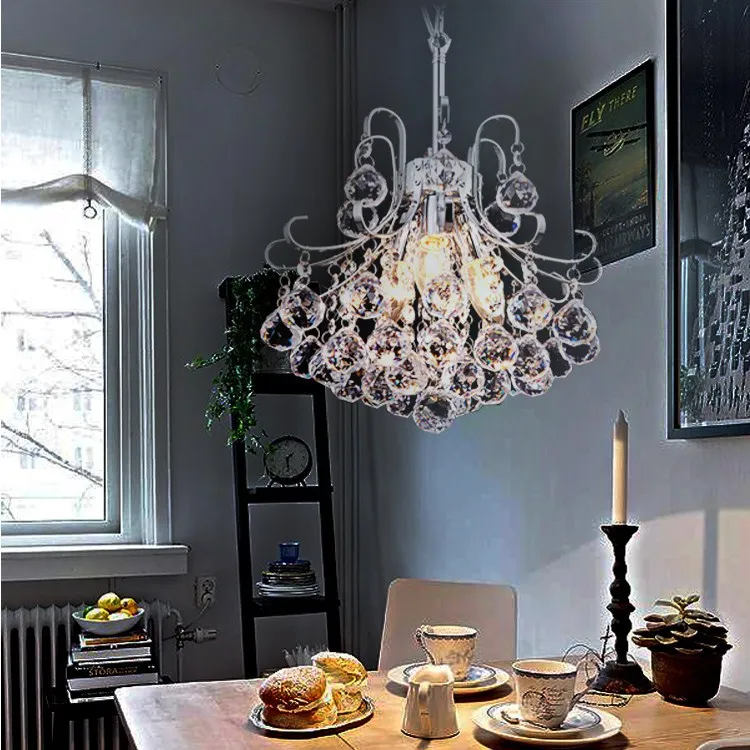 Hanglampen Kroonluchter Modern E14 K9 Crystal 4 Lights 20W 110-240V 85-265V 40 * 40 * 41 Studiekantoor, Eetkamer, Slaapkamer, Wonen