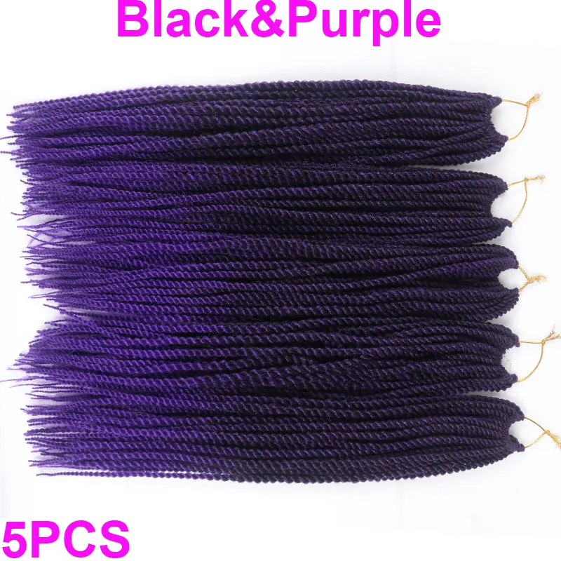 Senegalese Crochet Braid Hair 18039039 30roots Black Gray Ombre Kanekalon Braiding Hair Extensions Heat Resistant4910721