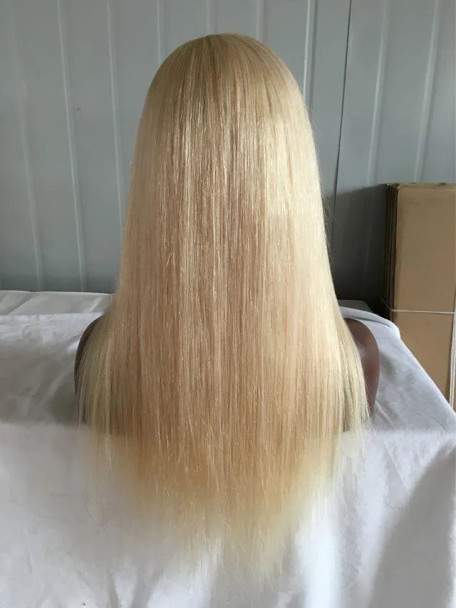 613 lightest blonde u part wigs grade 7a brazilian virgin hair 130 density silky straight human hair upart wig for white women