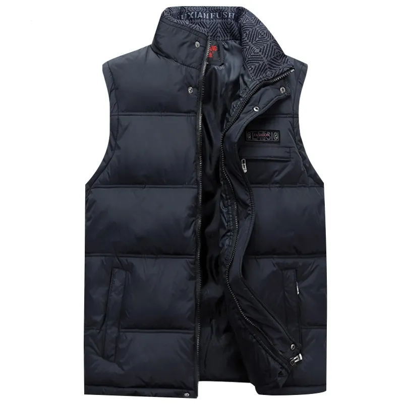 Wholesale- 2017 Brand Men's Vest Jacket Coat Sleeveless Vests Homme Winter Casual Male Plus size 4XL Warm Jacket Vest Men Waistcoat Stock