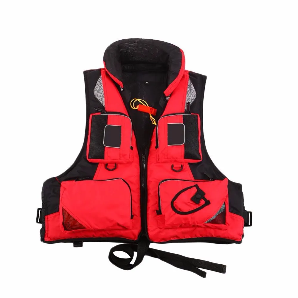 Wholesale- Outdoor Unisex Adult Life Jacket L-XXL Fishing Safety Life Vest For Water Sport Drifting Boating Sailing Kayak Survival Swimwear