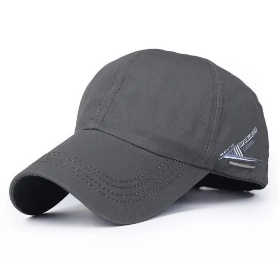 Verão Sólido Baseball Cap Homens Outdoor Sports cabido Caps Marca Mens Chapéus de Sun Bonés de beisebol preto branco do sol bonés por Homens