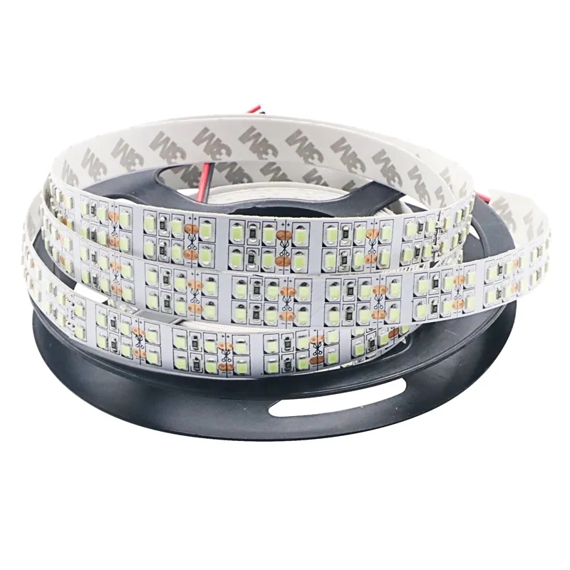 IJsblauw 240LEDS / M LED-strip 2835 DC12V 1200LEDS IP20 Niet-waterdichte flexibele LED-licht Dubbele rij SMD2835 LED-strip 5m / partij