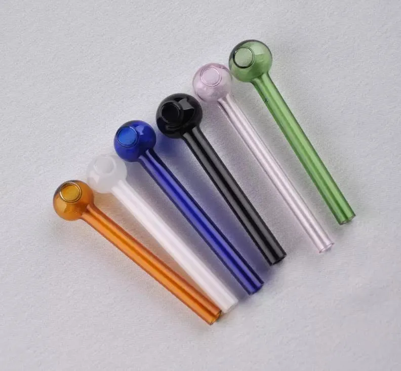 ミニハンドルガラスパイプ、ガラスボッツアクセサリーユニークなオイルバーナーガラスパイプ水管ガラスパイプオイルリグスモッシングドロッパー付き