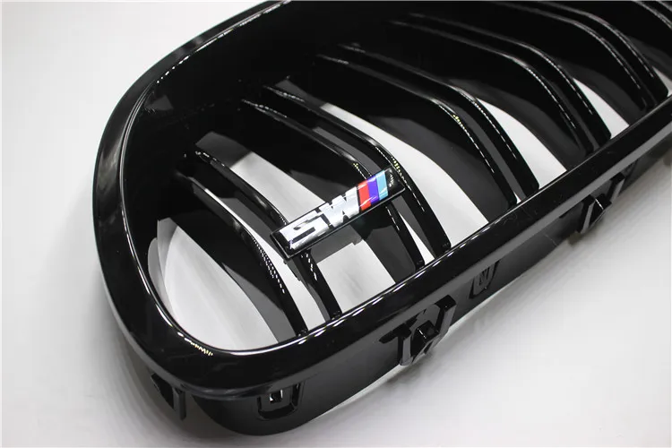 2 stks 2010 5 Series F10 Racing Grille Dual Slat Nier Front Grills voor BMW F10 520I 523I 525I 530I 535I8756832