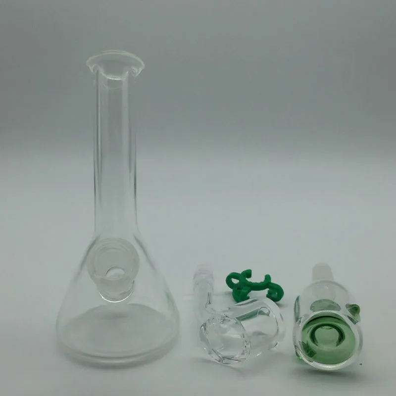 4 -дюймовые наборы стеклянного стакана с 4 -мм кварцевым ногтем Banger, цветная стеклянная чаша Кек зажимы масля