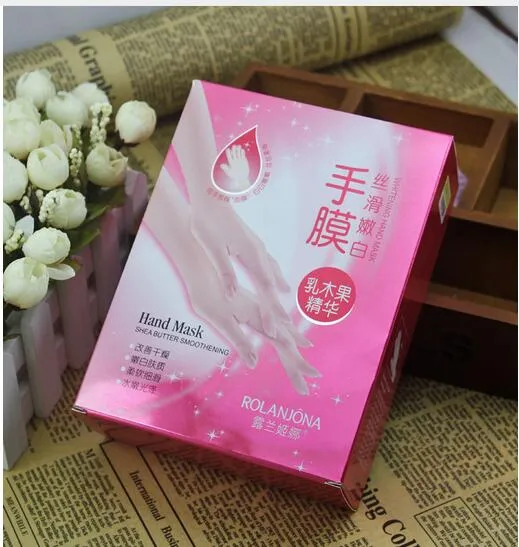 ROLANJONA Hand SKIN Care Handmaske Shea Butter Essence Soft Whitening Hand Mask Whiten Chamfer