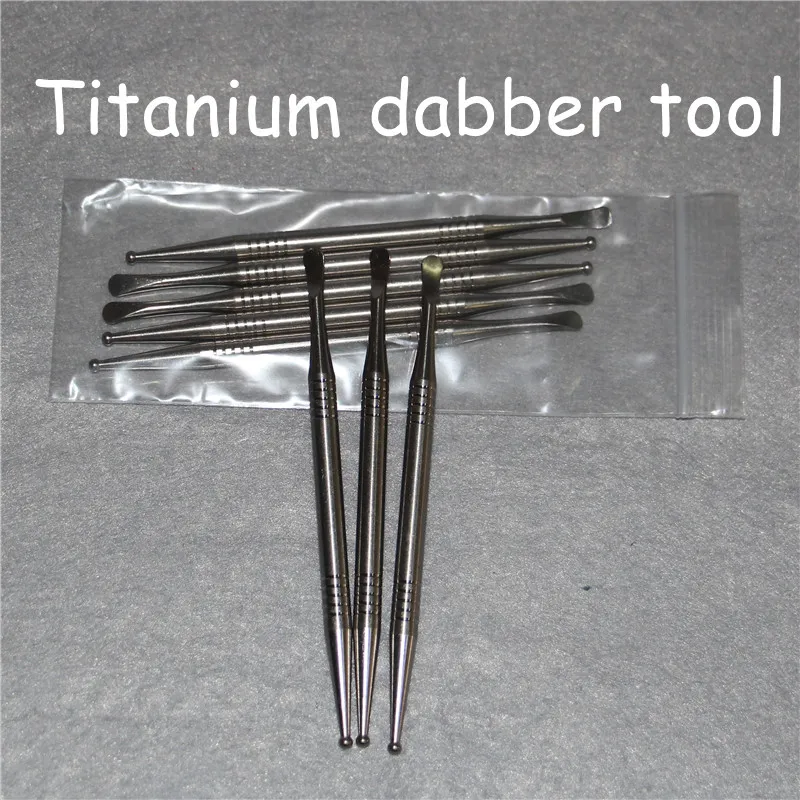 GR2 티타늄 Dabber 높은 품질 컨센트레이트 오일 왁스 도구 프라이팬 내구성 티 네일 살짝 적셔 부식 방지 티타늄 dabber