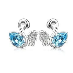 Wholesale price Fashion Austrian crystal animal stud earrings wedding jewelry diamond Earrings for women