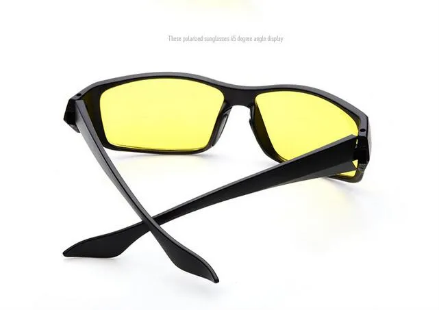 Unisexe HD Fashion Yellow Lenses Lunettes de soleil Vision nocturne Goggles Crivoile Verreurs de conduite Peroues UV Protection / 