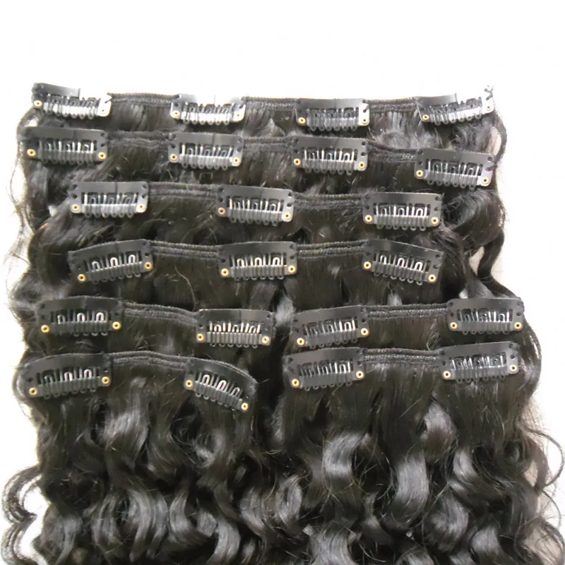 Afro Kinky Clip In Extensions 100G Obehandlat Brasiliansk Virgin Hair Kinky Curly Clip In Human Hair Extensions