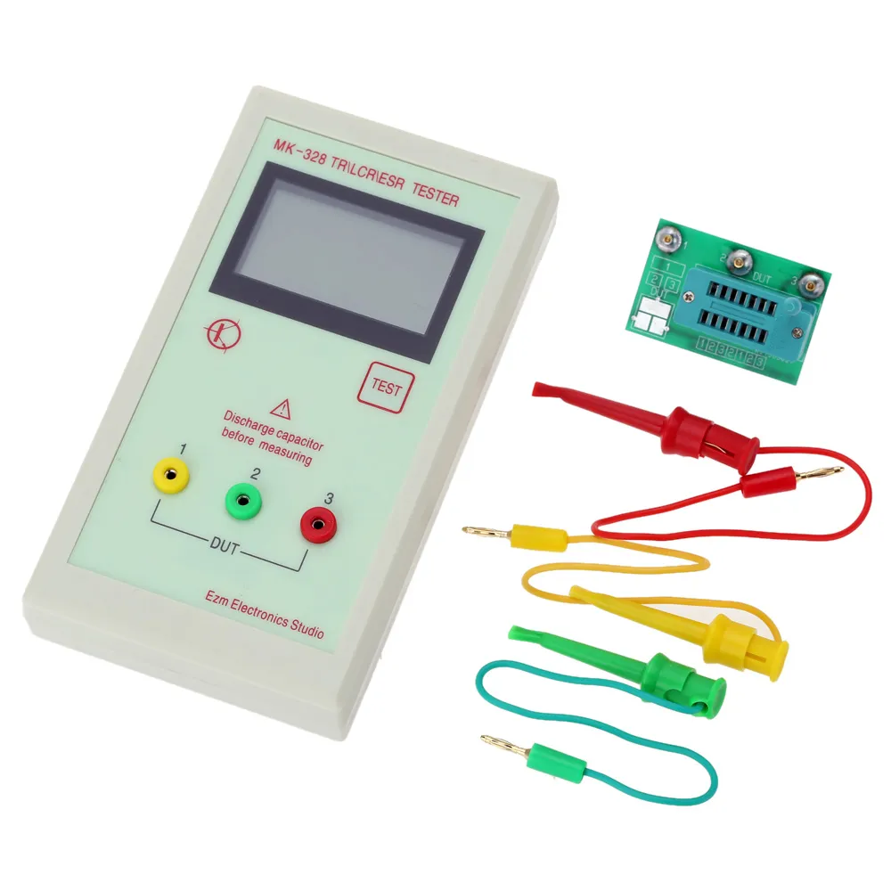 Freeshipping LCD esr medidor Transistor Tester para MOS / PNP / NPN L / C / R transistores metros mini Diodo indutância capacitância transistor assortment