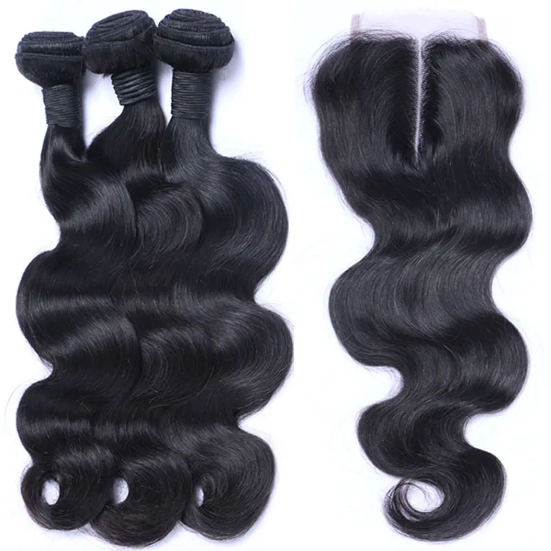Brazilian Hair Cheap 8A Body Wave With Closure Brazilian Indian Peruvian Cambodian 100% Unprocessed Virgin Human Hair Weave Free Shipping