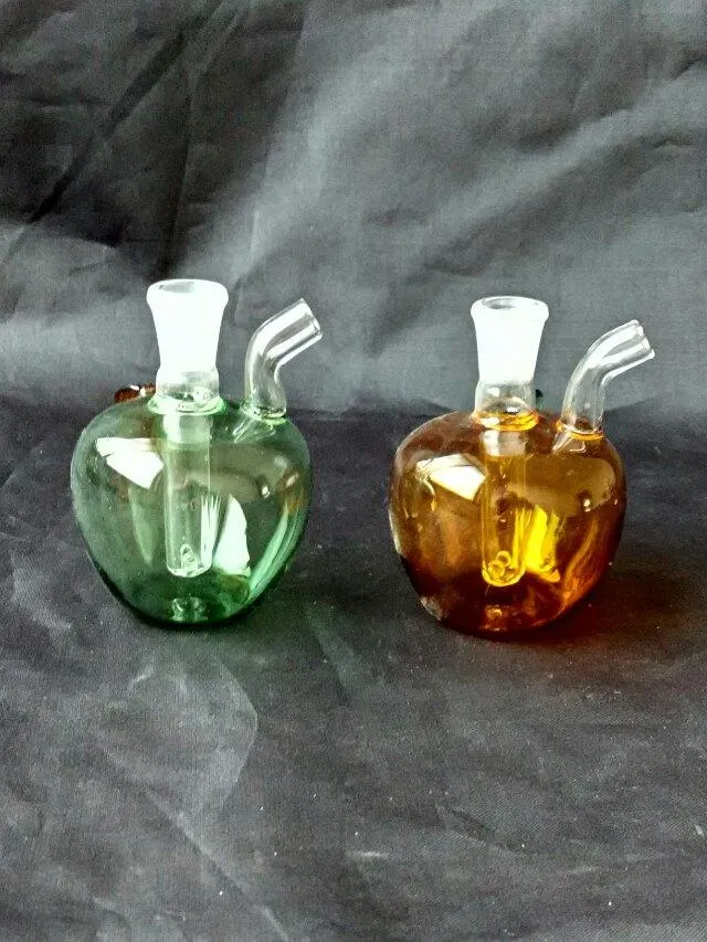 Accessoires de bangs en verre de narguilé en verre de pomme , Pipe à eau en verre Pipes à fumer Percolateur Bongs en verre Brûleur à mazout Pipes à eau Plates-formes pétrolières Fumer