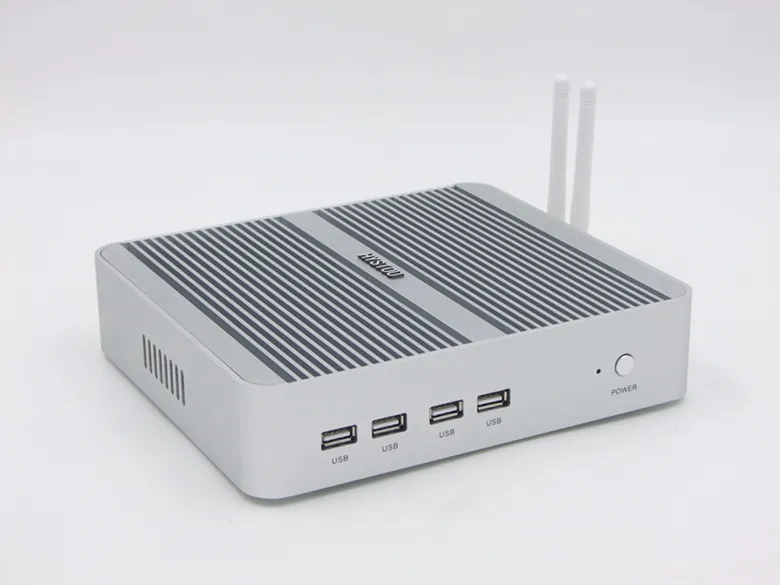 Hystou Fanless 미니 PC 윈도우 10 TV 박스 HTPC 인텔 코어 I5 7200U 8G RAM 64G SSD 기가비트 LAN HDMI WiFi 넷탑 마이크로 컴퓨터 PC