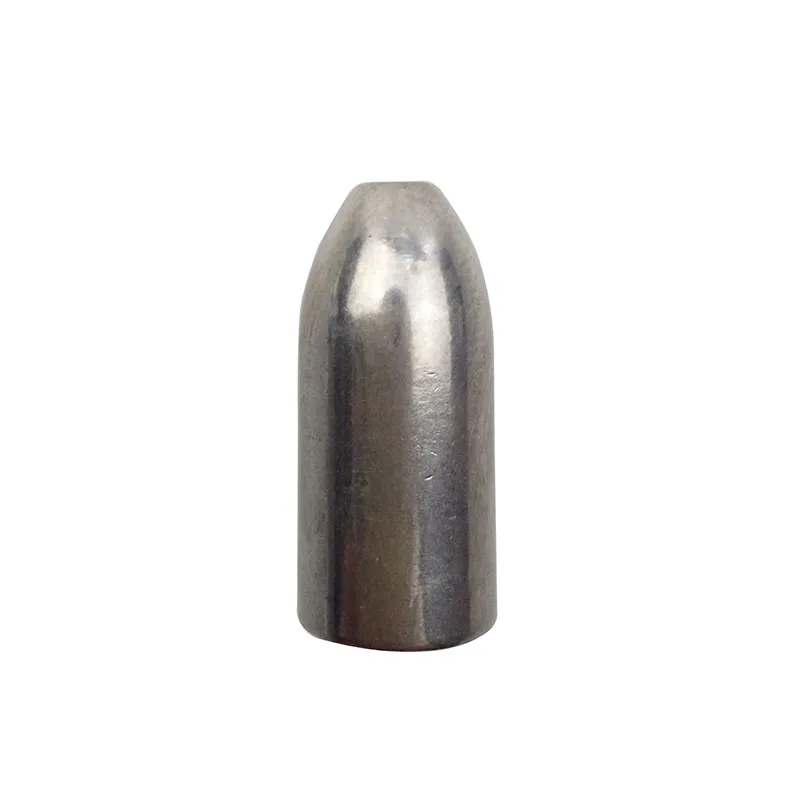 100% Tungsten Bullet Fishing Sinker For Texas Rig Silver Plastic