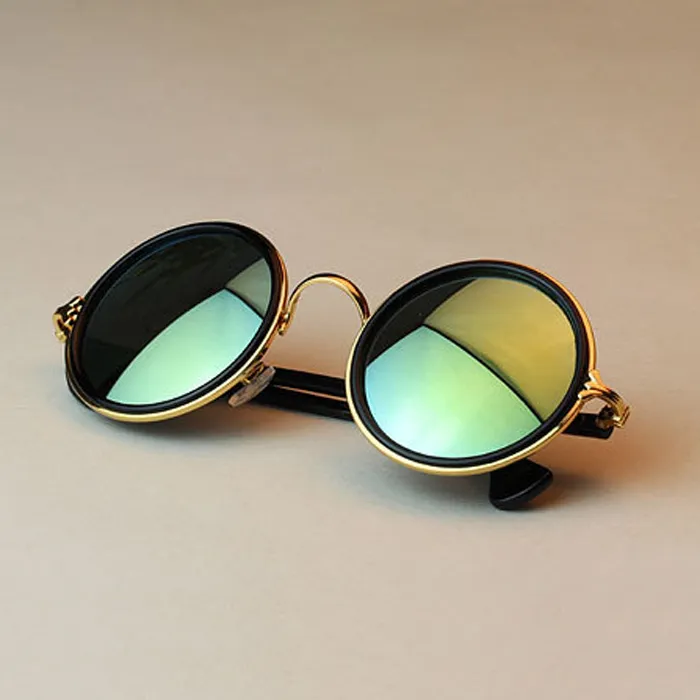 DHgate Wholesale 2016 New Vintage Round Sunglasses for Men and Women Mirror Lens Sun Glasses Eyewear Cheap Gafas de Sol Z1 Fashion Accessories
