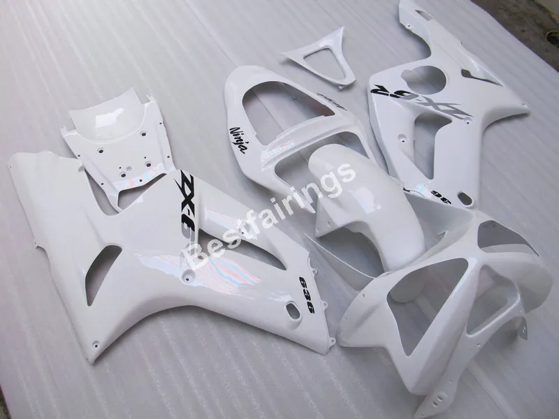 Free 7 gifts fairing kit for Kawasaki Ninja ZX6R 03 04 white injection mold fairings set ZX6R 2003 2004 UY33