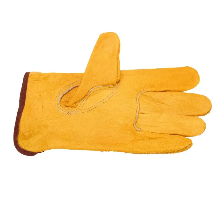 Luvas de proteção de trabalho Segurança Soldagem De Couro Glovess Amarelo Cor Tamanho L Proteger as mãos dos trabalhadores Canteiro de obras out52