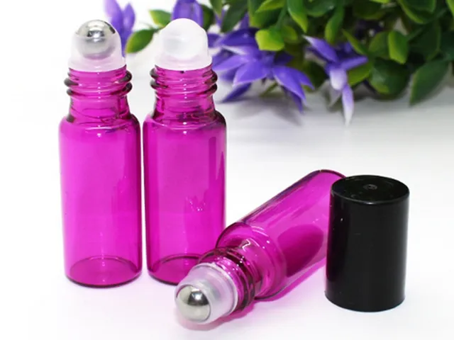 Gloednieuw 5 ml Frosted Lege Broodje op Glazen Fles voor Essential Oil Aromatherapy Fles Roller Ball