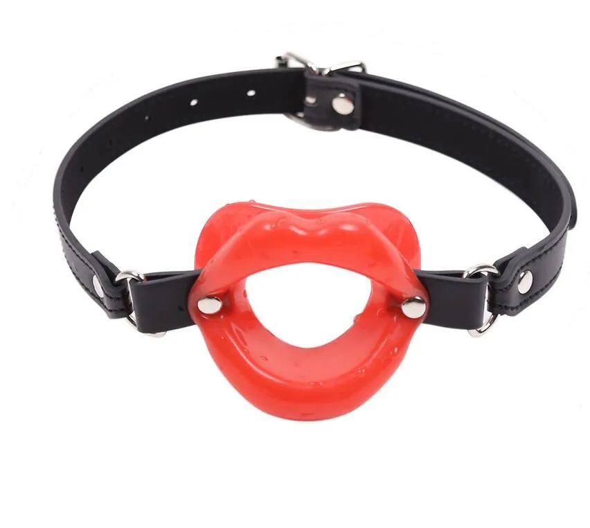 New Bdsm Bondage Harness Gags Leather And Rubber Open Mouth Gag Oral Sex Blow Job Adult Fetish Sex 