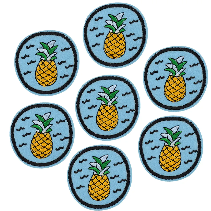 10 pcs Ananas badges patchs pour vêtements fer brodé patch applique fer sur patchs accessoires de couture pour vêtements de bricolage