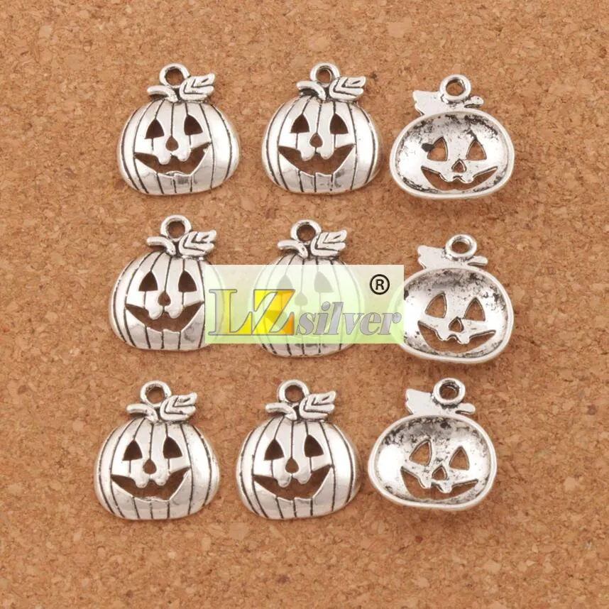 Halloween Pumpkins Cute MIC Antique Silver Charms Fashion 18.3x15.8mm Pendants Jewelry DIY L1098