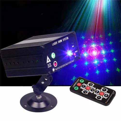 LED Laser Stage Lighting Full Color RGB 48 Patterns RG Mini Projector Light Effect Show för DJ Disco Party