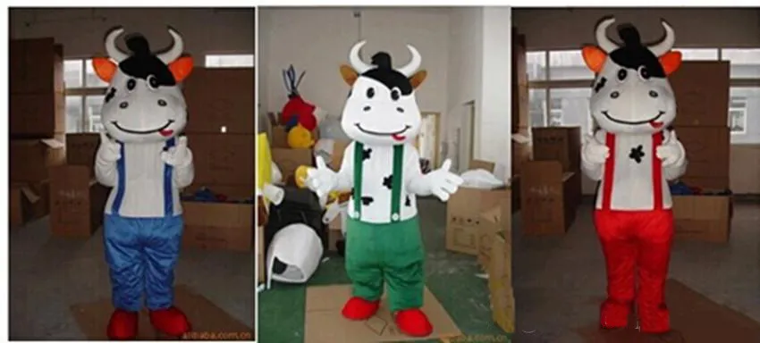 2017 Hot sale Lovely Cow cartoon doll Mascot Costume Free shipping