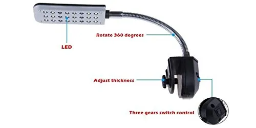 Aquarium Lights LED CLIP AKARIUM KIT FÖR FISK TANKER LGIHTS 24 LEDS Ljusfärg Vit och blått