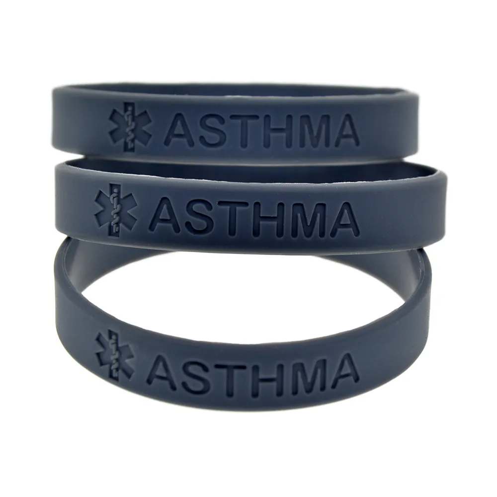 asma silicone borracha pulseira de tinta enchida logotipo transportar esta mensagem como um lembrete na vida diária