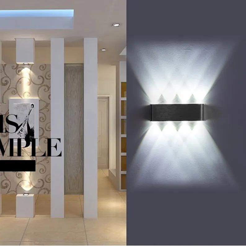 Led applique murale de chevet chambre intérieure hôtel créatif allée ktv salon haut et bas choix multicolore lumineux