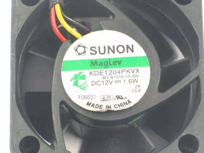 SUNON KDE1204PKVX MS.B1338.AR.GN DC 12V 1.6W 3-проводной 3-контактный разъем 60 мм 40x40x20 мм Серверный квадратный вентилятор