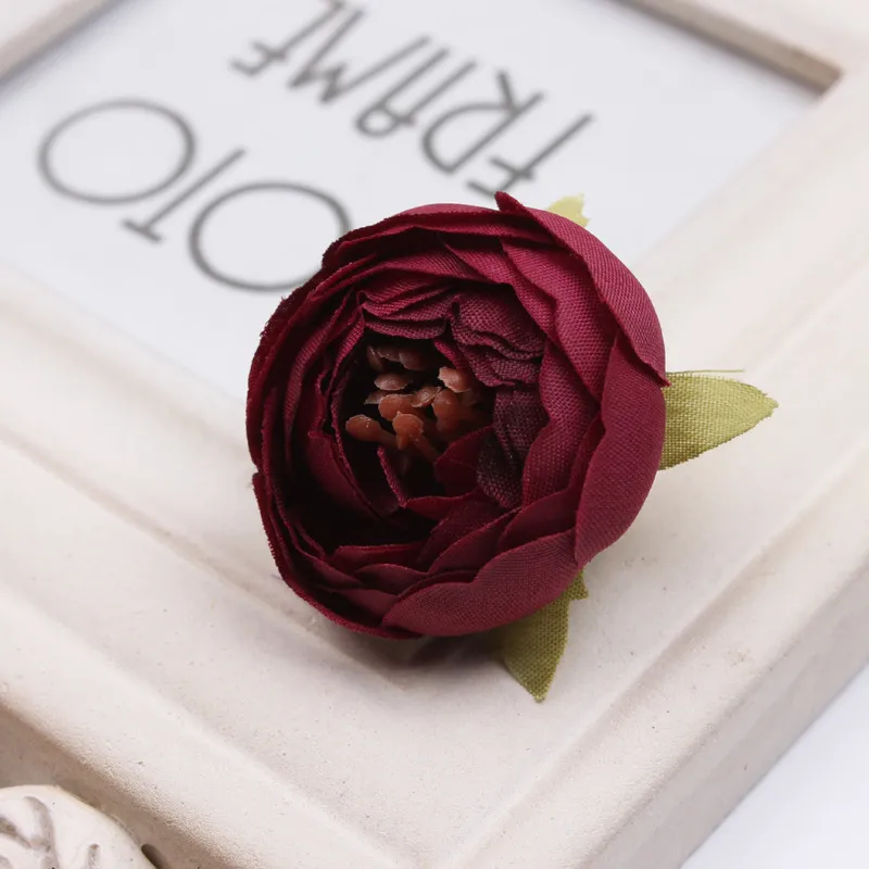 DIA 4CM artificial flowers rose flowers for DIY wedding party gift boxes, decorative flower for a hat or gift, headpiece, brooch