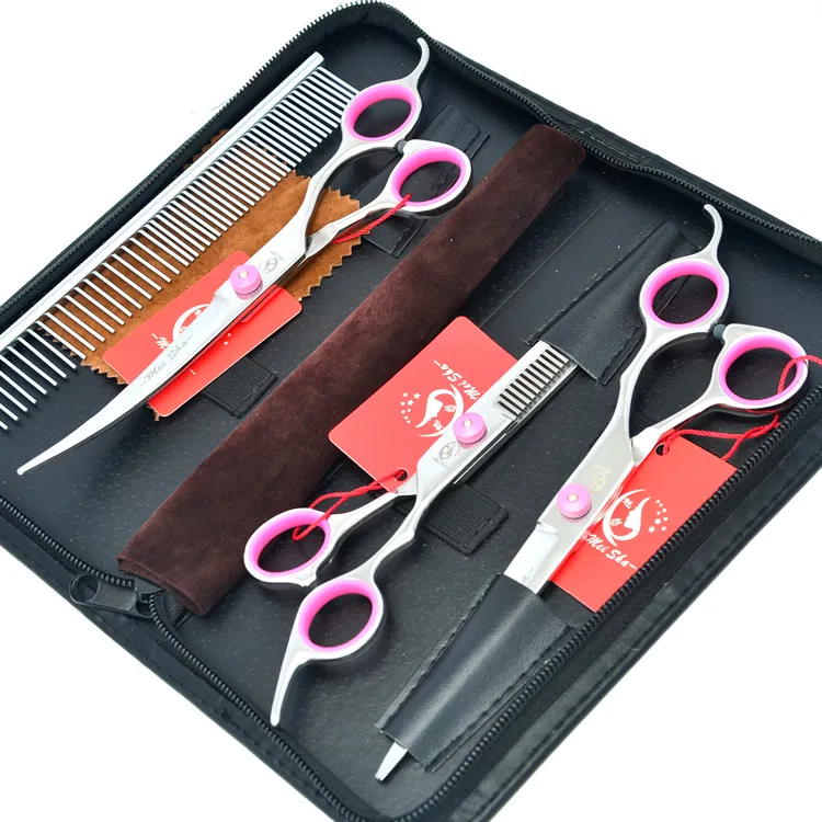7.0Inch Meisha JP440C Straight & Thinning & Curved Dog Grooming Shears