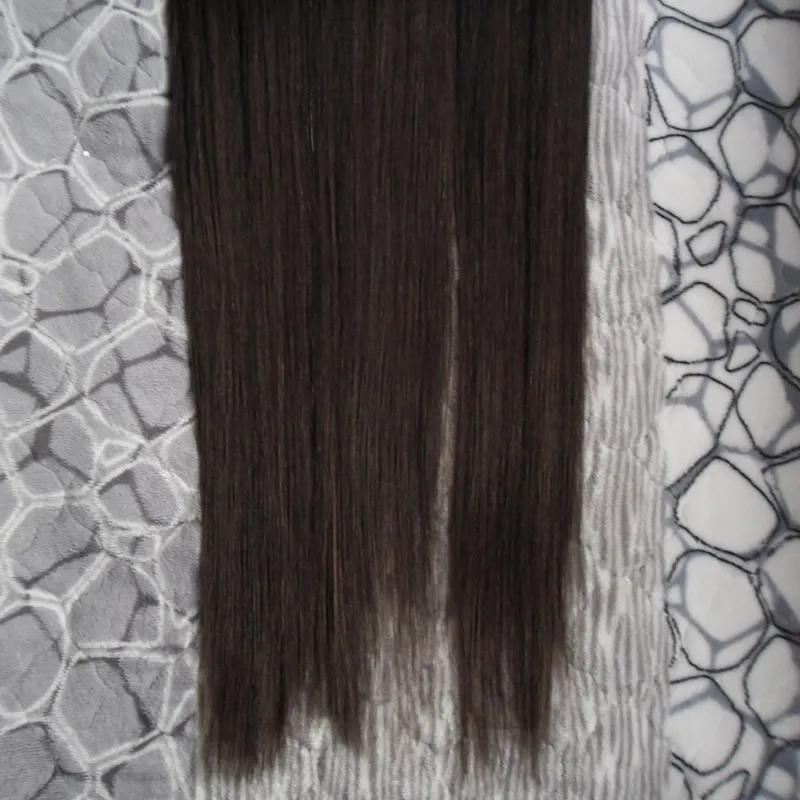 Micro Ring Hair Dark Brown straight human hair 300g micro loop hair extensions