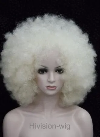beautiful charming hot Fashion Afro wig fluffy Cosplay Anime Carnival party Wigs Hivision #6018