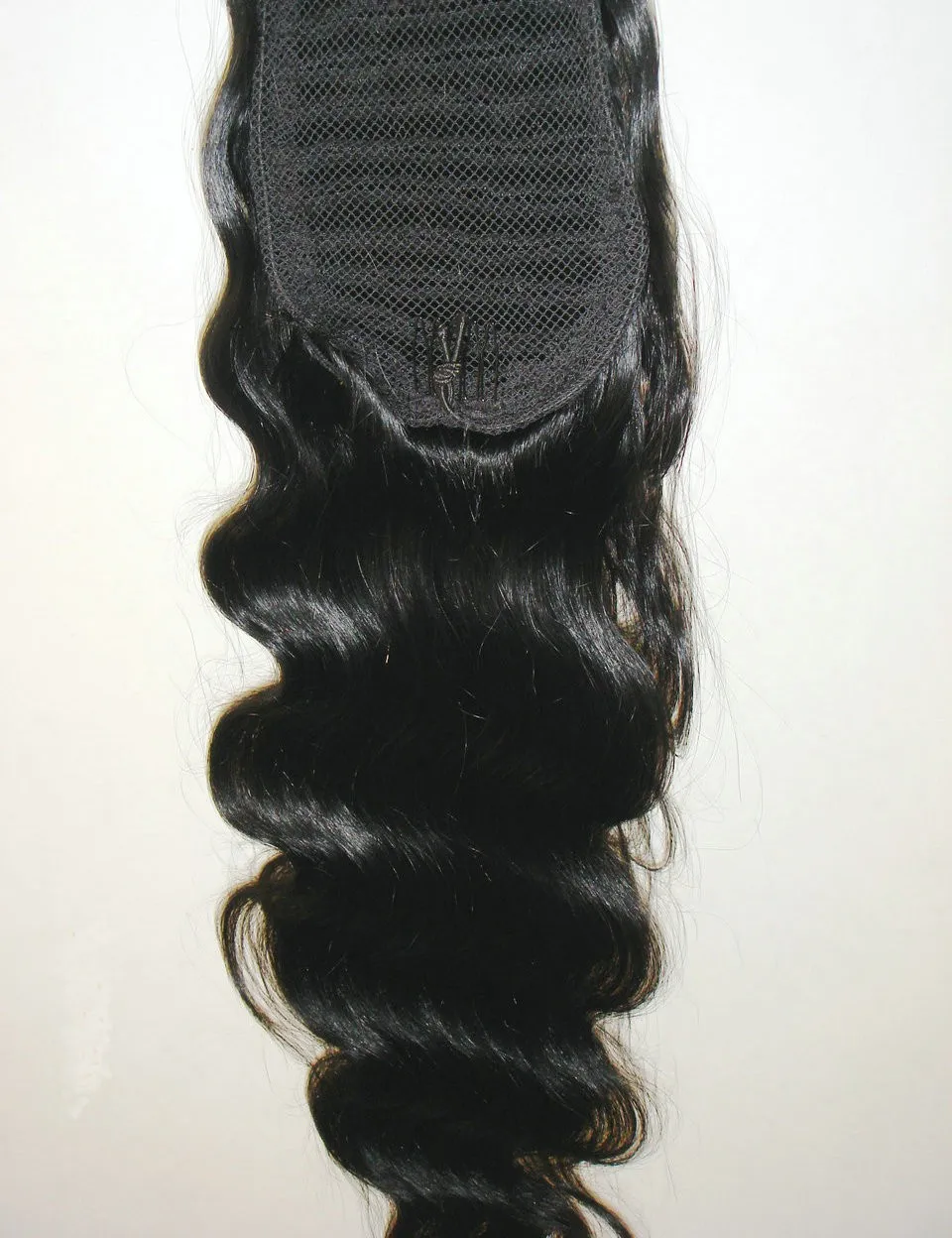 140g skönhet naturligt vågigt hårpuff remy mänskligt hår hästsvans förlängningar brasiliansk jungfru hår hästsvans förlängning med svart dragsko