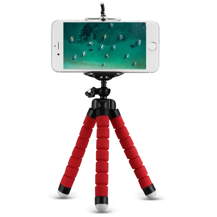 Flexibele octopus statief telefoonhouder Universal Portable Stand Bracket voor mobiele telefooncamera selfie monopod met Bluetooth -externe sluiter in OPP -tas