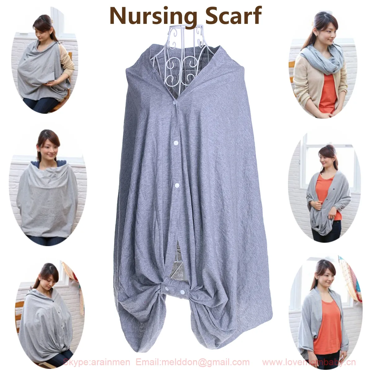 Sandexica Nursing Scarf Breast Feeding Cover Up Multifunctional Breast