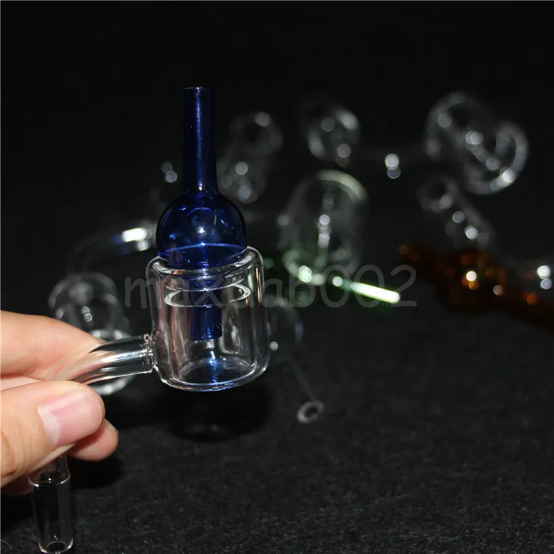 Set per fumatori XXL Banger termico al quarzo Bubble con tappo carb al quarzo 10 14 18mm Doppio tubo per chiodi Consigli bong in vetro