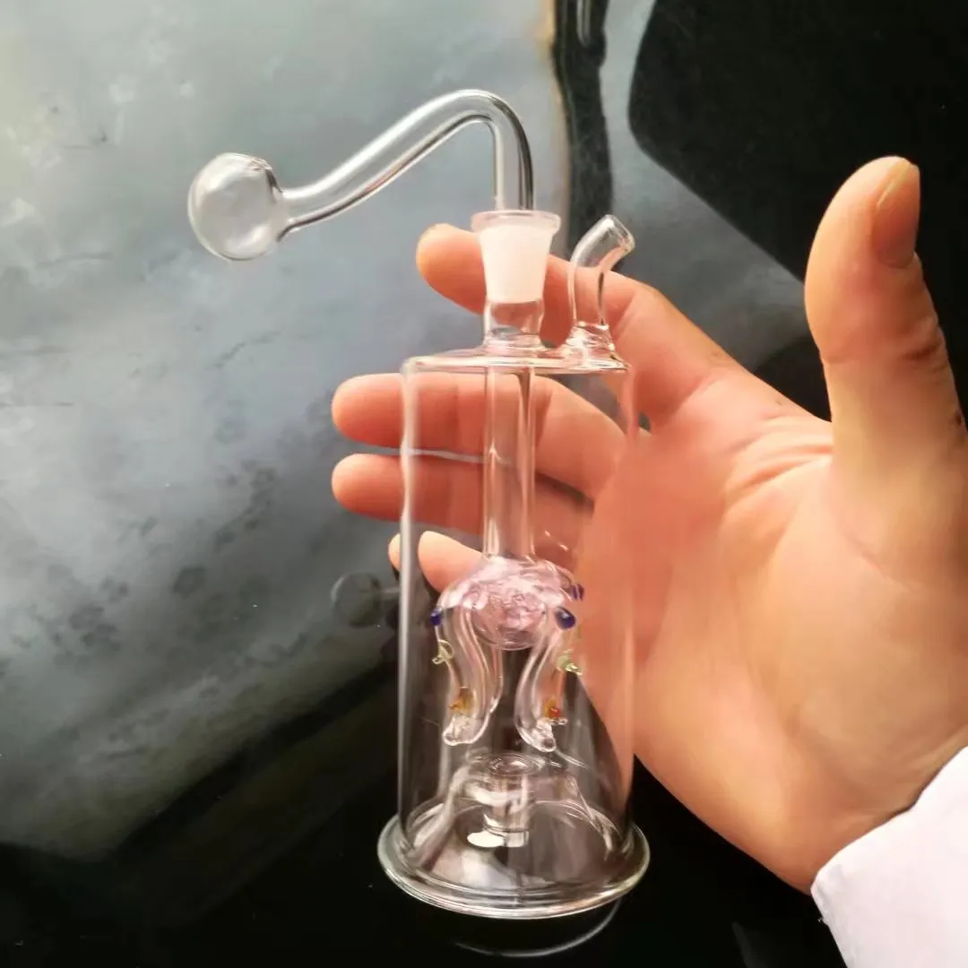 Accessori bong in vetro con meduse in vetro a quattro artigli, Tubi fumo colorati mini multi-colori Tubi tubi Miglior tubo in vetro cucchiai