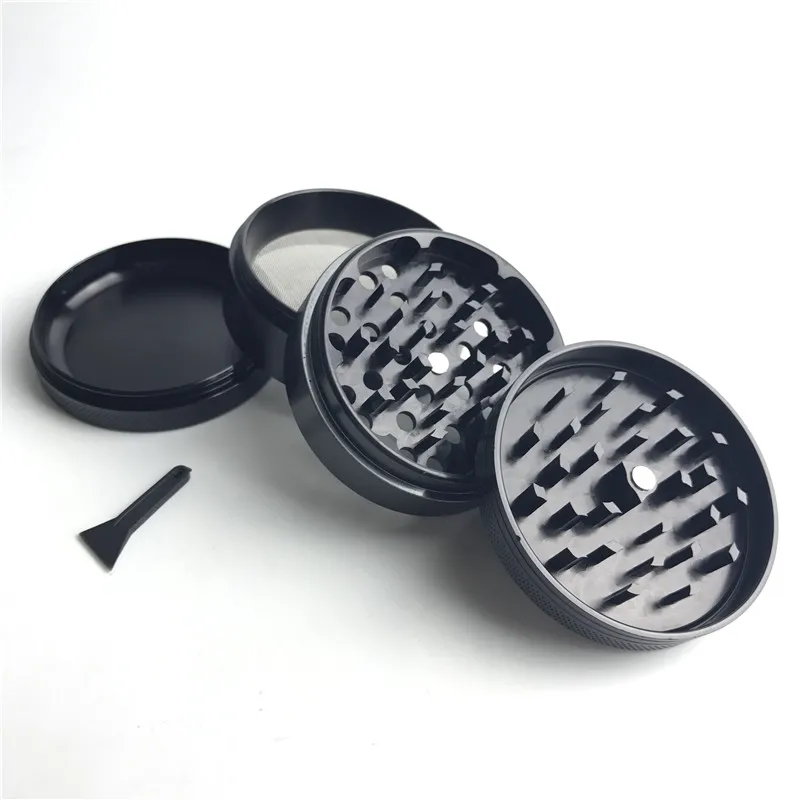 63mm Grinder 4 Layer Smoking Aluminum Alloy Cnc Teeth Tobacco Dry Herb Grinders for Space Case Tool Clear without Words