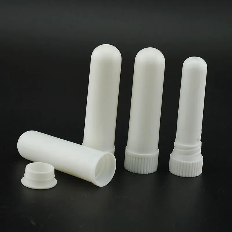 Brand new cor branca em branco inalador nasal varas, tubo de inalador nasal portátil estéril, inhalers plástico transporte rápido F2017636