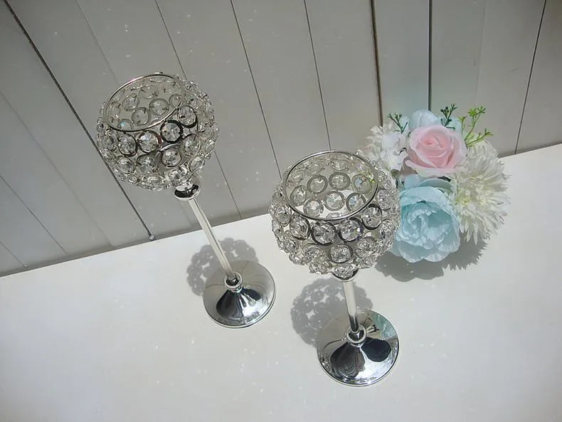 Crystal Ball Candle houder tafel centerpieces voor bruiloft decoratie