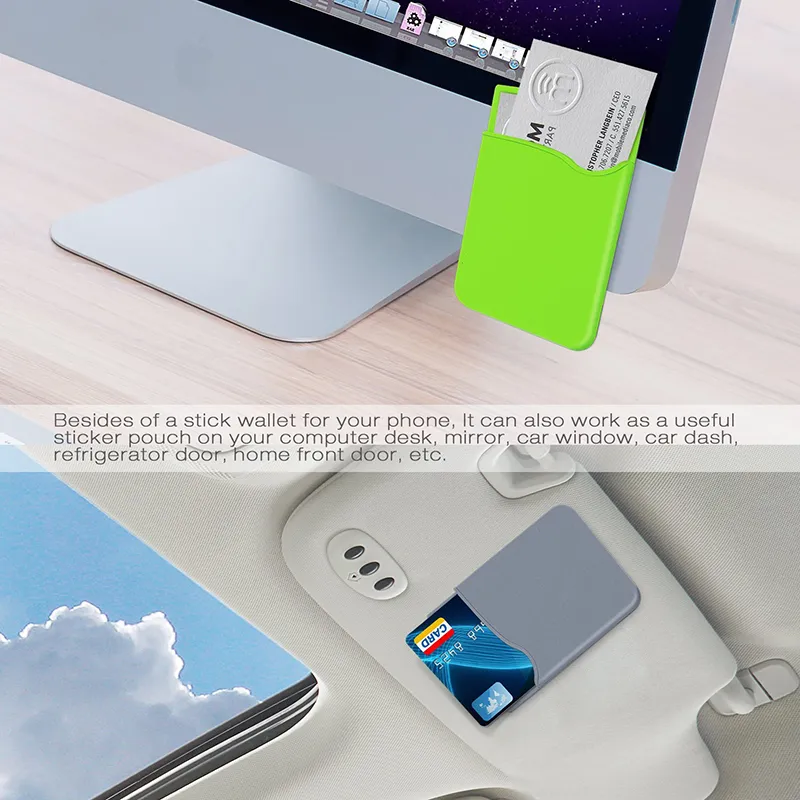 Ultraslimatyczni samoprzylepne karty kredytowe portfel karty kredytowej Portfel Kolorowy krzem do smartfonów dla Sumsung S83682645