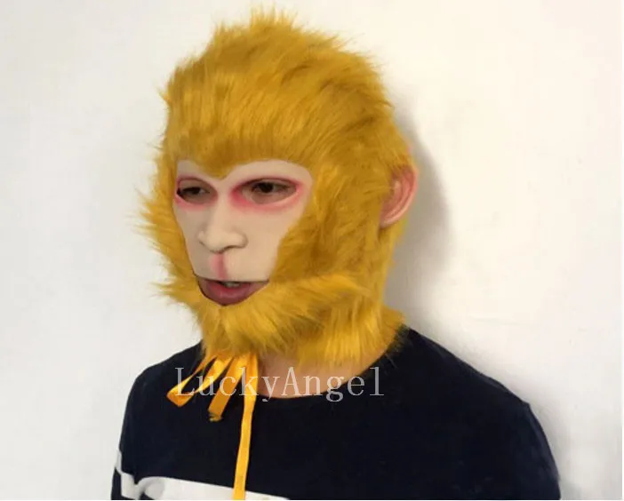 2017 de alta qualidade Halloween Rei Macaco horror máscara de látex de borracha completa mascarar máscara de Halloween partido do macaco Cosplay Halloween Props frete grátis