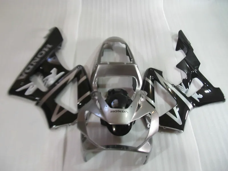 Injektionsgjuten ABS plastmakare för Honda CBR900RR 00 01 Silver Black Fairings Set CBR929RR 2000 2001 OT27